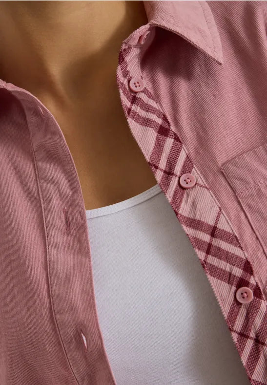 CECIL Corduroy Cotton Shirt Blouse | Rose 346922