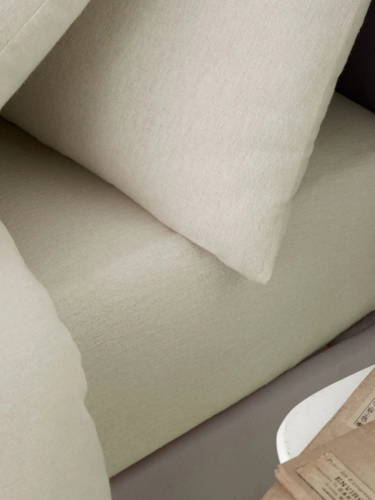 Catherine Lansfield Brushed Cotton Fitted Sheet | Cream