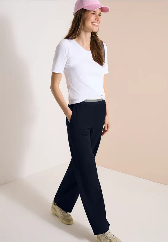CECIL Neele Straight Trousers | Universal Blue 380674