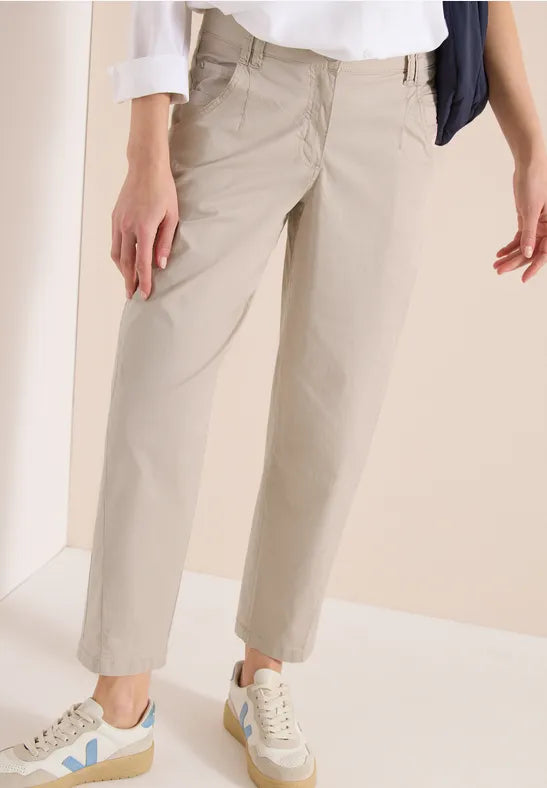 CECIL Scarlett Barrel Trousers | Beige 380678
