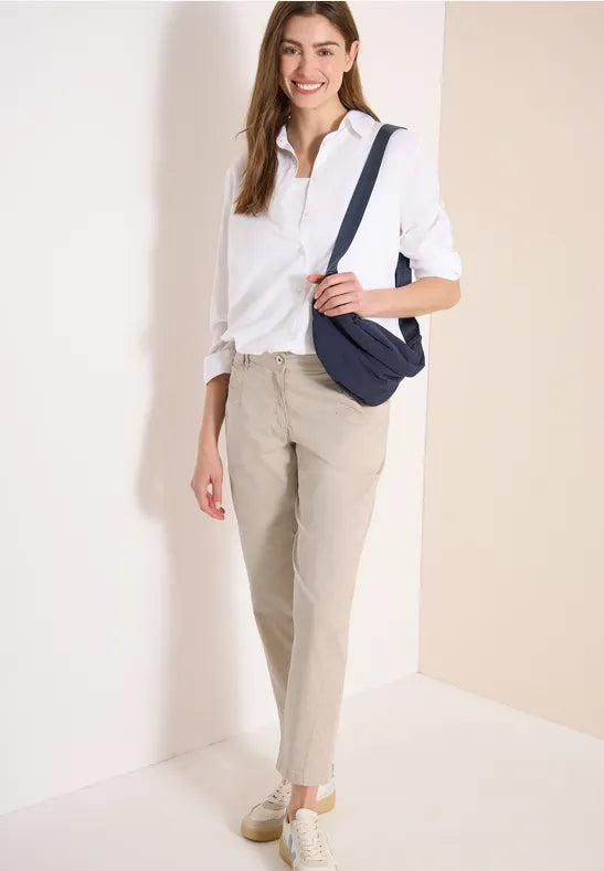 CECIL Scarlett Barrel Trousers | Beige 380678
