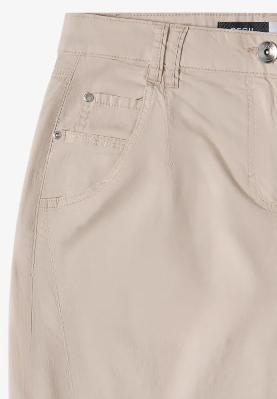 CECIL Scarlett Barrel Trousers | Beige 380678