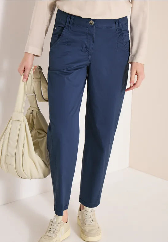 CECIL Scarlett Barrel Trousers | Denim Blue 380678