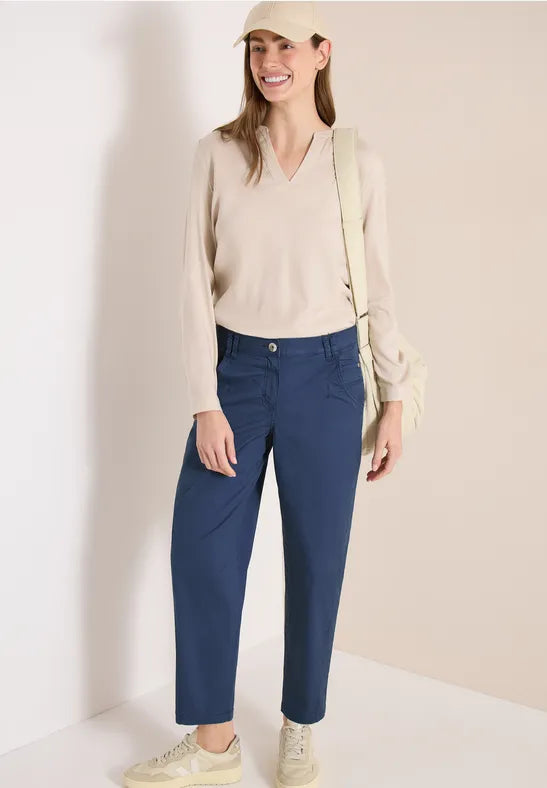 CECIL Scarlett Barrel Trousers | Denim Blue 380678