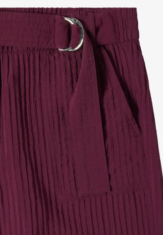 CECIL High Waist Wide Leg Trousers in a Loose Fit | Grape 380812