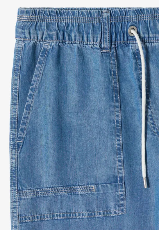 CECIL Neele Tencel Trousers | Med Blue 380814