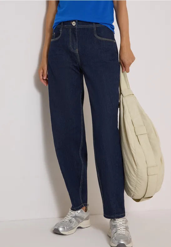 Cecil Scarlett Barrel Leg Jeans | Washed Denim 380926