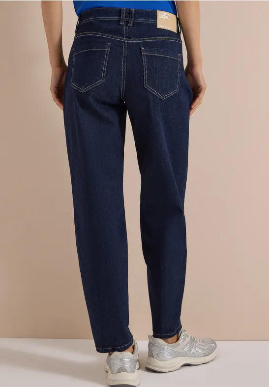 Cecil Scarlett Barrel Leg Jeans | Washed Denim 380926