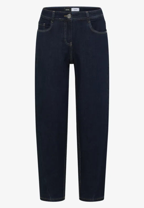 Cecil Scarlett Barrel Leg Jeans | Washed Denim 380926