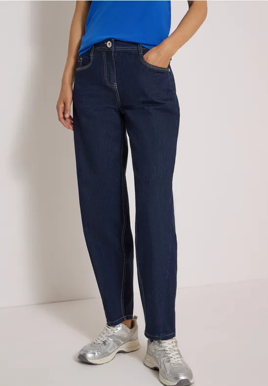Cecil Scarlett Barrel Leg Jeans | Washed Denim 380926