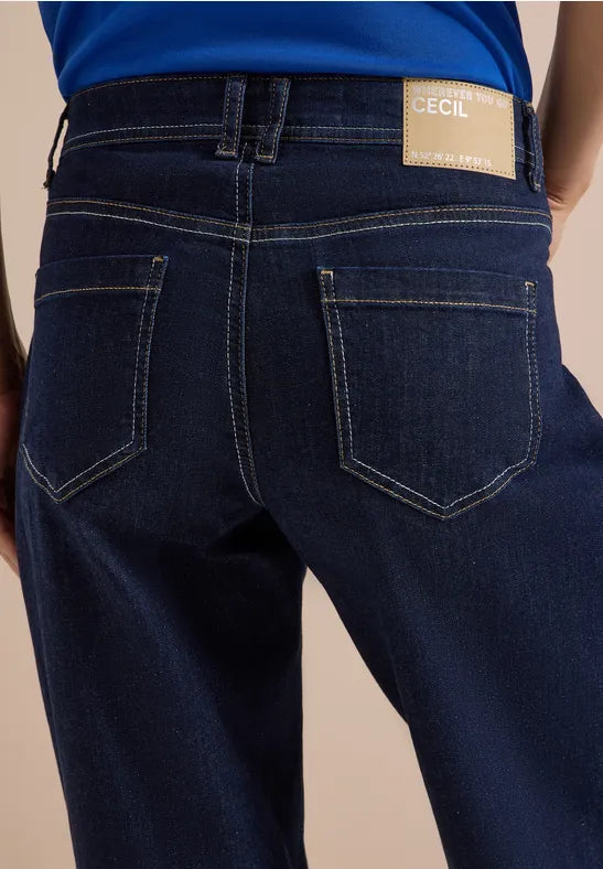 Cecil Scarlett Barrel Leg Jeans | Washed Denim 380926