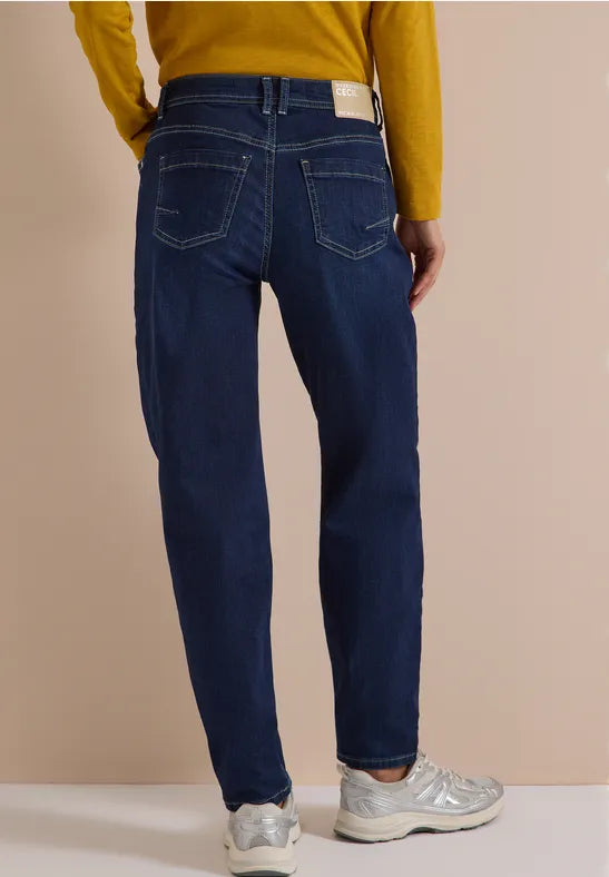 CECIL Scarlett Barrel Dark Jeans | Dark Blue 380930