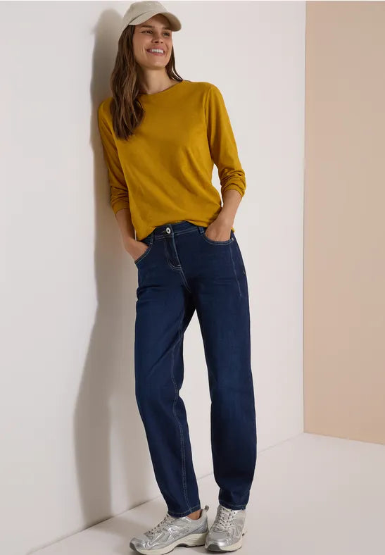 CECIL Scarlett Barrel Dark Jeans | Dark Blue 380930