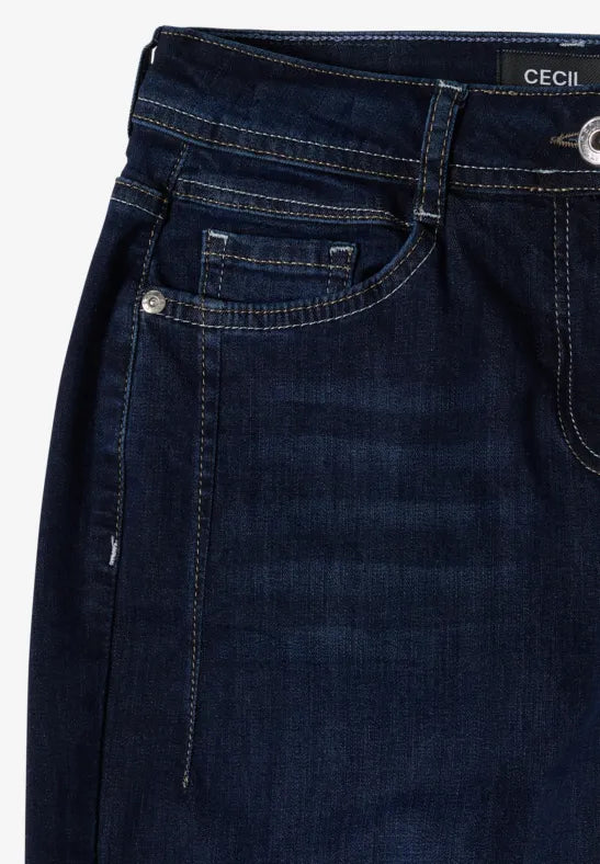 CECIL Scarlett Barrel Dark Jeans | Dark Blue 380930