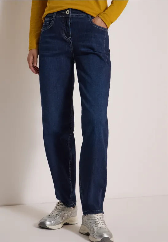 CECIL Scarlett Barrel Dark Jeans | Dark Blue 380930