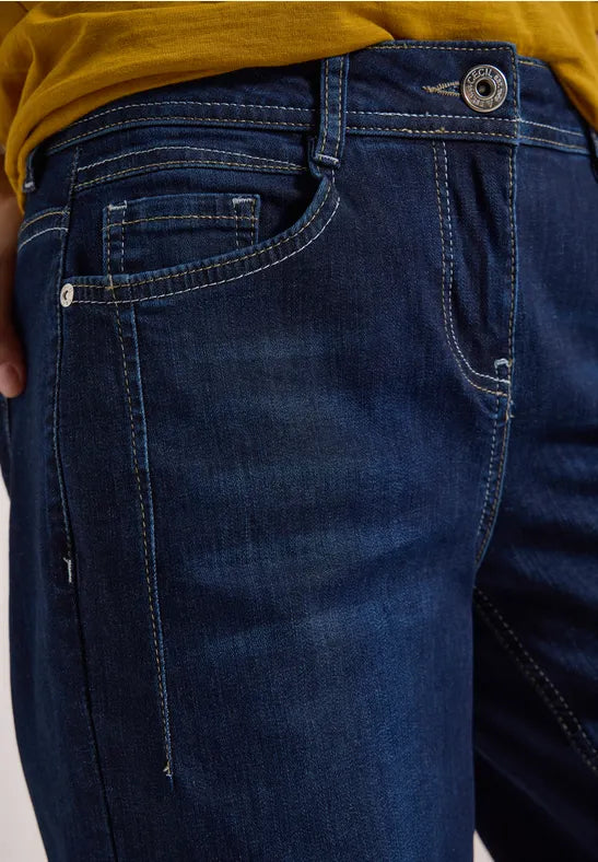 CECIL Scarlett Barrel Dark Jeans | Dark Blue 380930