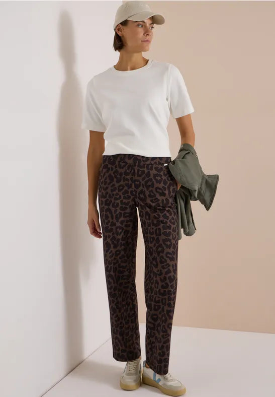 Cecil Neele Animal Print Trousers | Toffee 380946