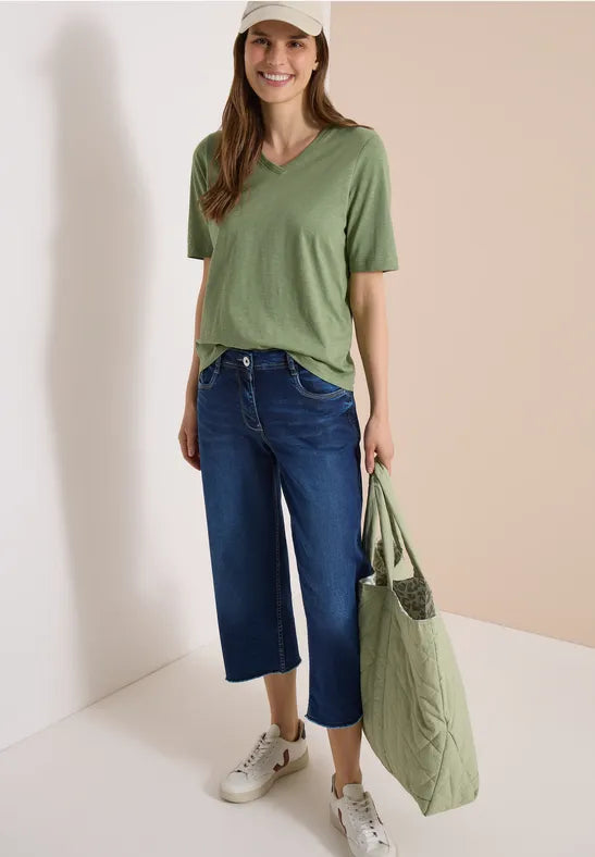 CECIL Neele 3/4 Jeans | Med Blue 380959