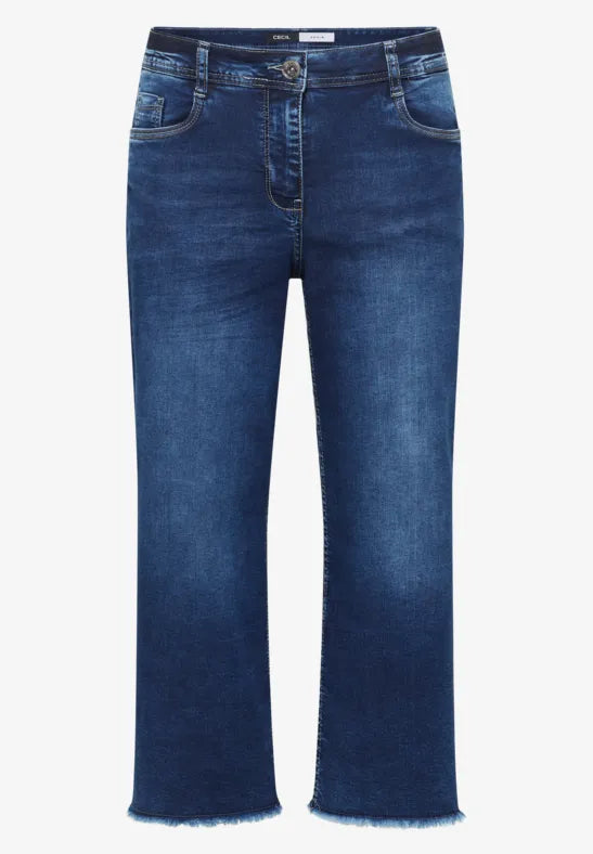 CECIL Neele 3/4 Jeans | Med Blue 380959