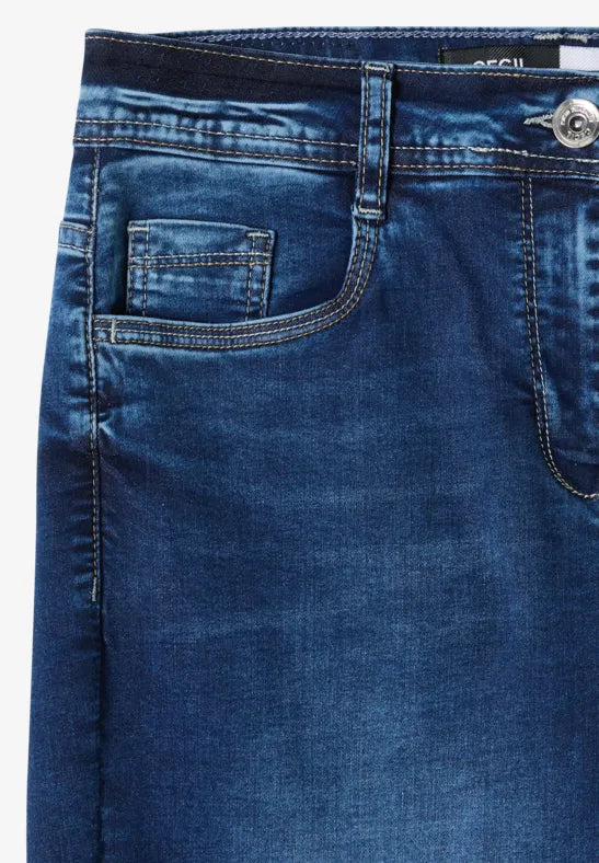 CECIL Neele 3/4 Jeans | Med Blue 380959