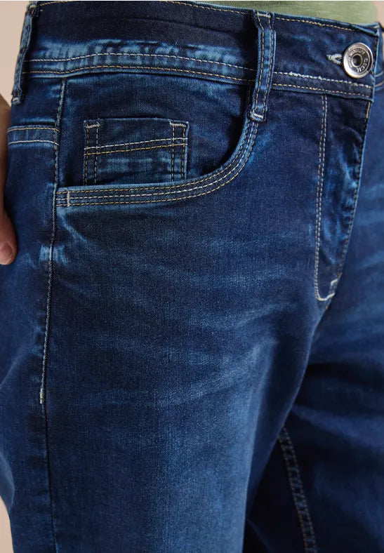 CECIL Neele 3/4 Jeans | Med Blue 380959