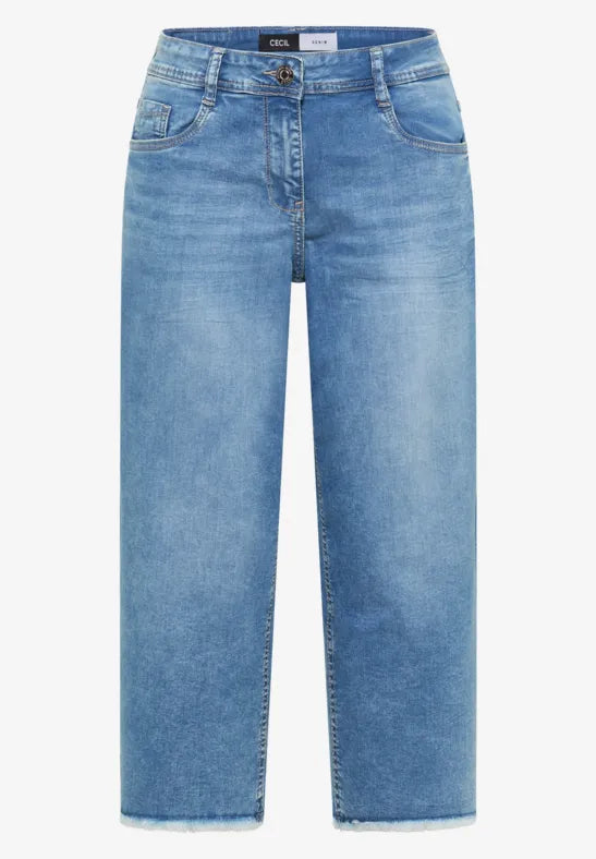 CECIL Neele 3/4 Denim Jeans | Light Blue 380960