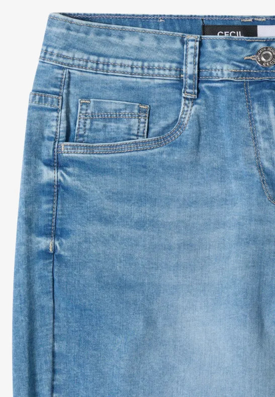 CECIL Neele 3/4 Denim Jeans | Light Blue 380960