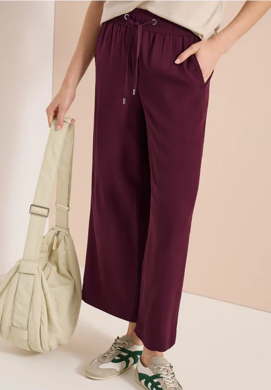 CECIL Neele Viscose Trousers | Grape 380987 26