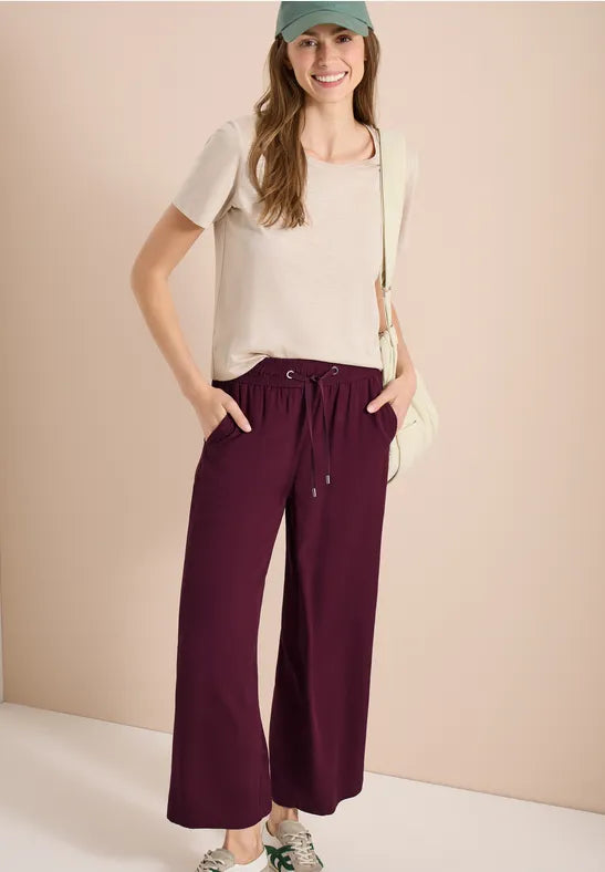 CECIL Neele Viscose Trousers | Grape 380987 26