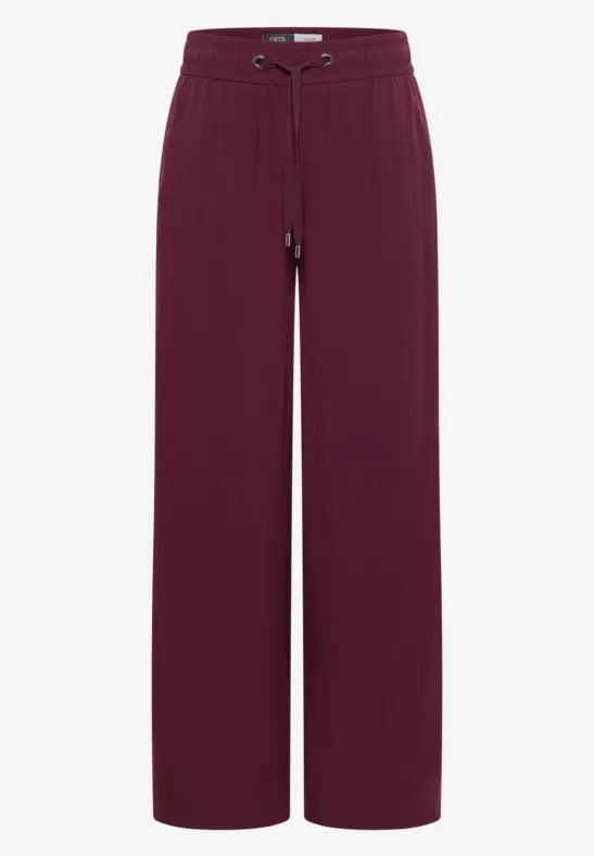 CECIL Neele Viscose Trousers | Grape 380987 26