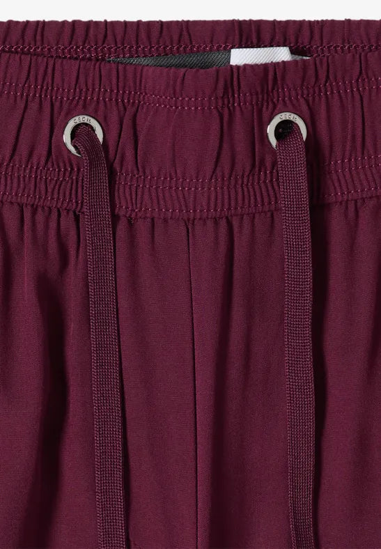 CECIL Neele Viscose Trousers | Grape 380987 26
