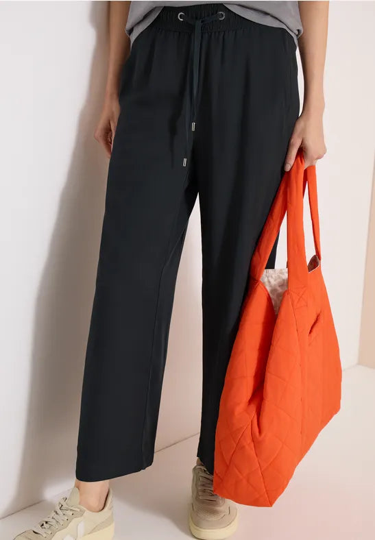 CECIL Needle Viscose Trousers | Green 380987 26