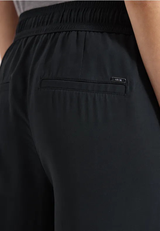 CECIL Needle Viscose Trousers | Green 380987 26