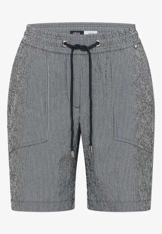 CECIL Neele Seersucker Shorts  | Green 380989
