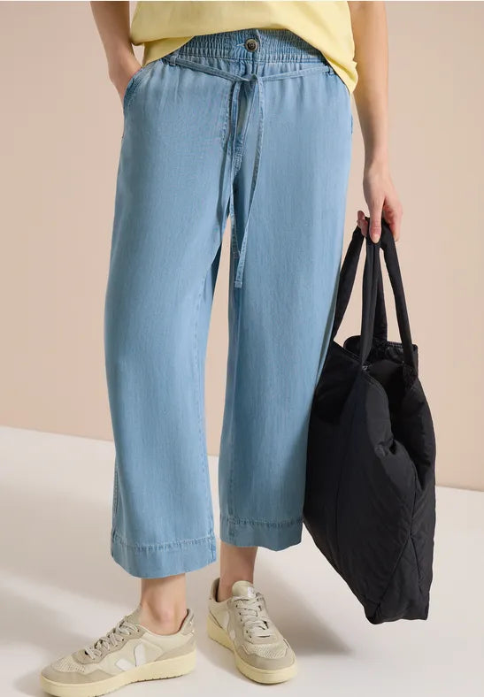 CECIL Neele Tencel Trousers | Light Blue 380998