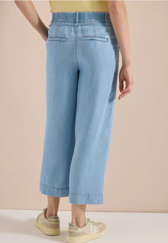 CECIL Neele Tencel Trousers | Light Blue 380998