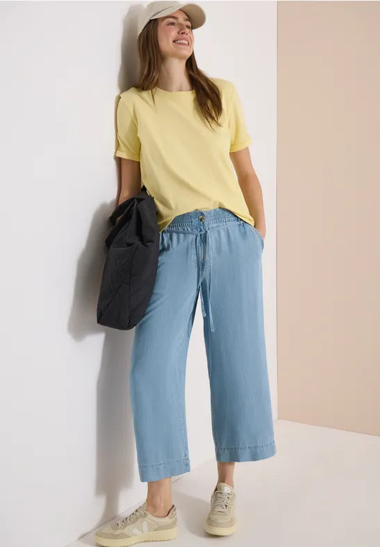 CECIL Neele Tencel Trousers | Light Blue 380998