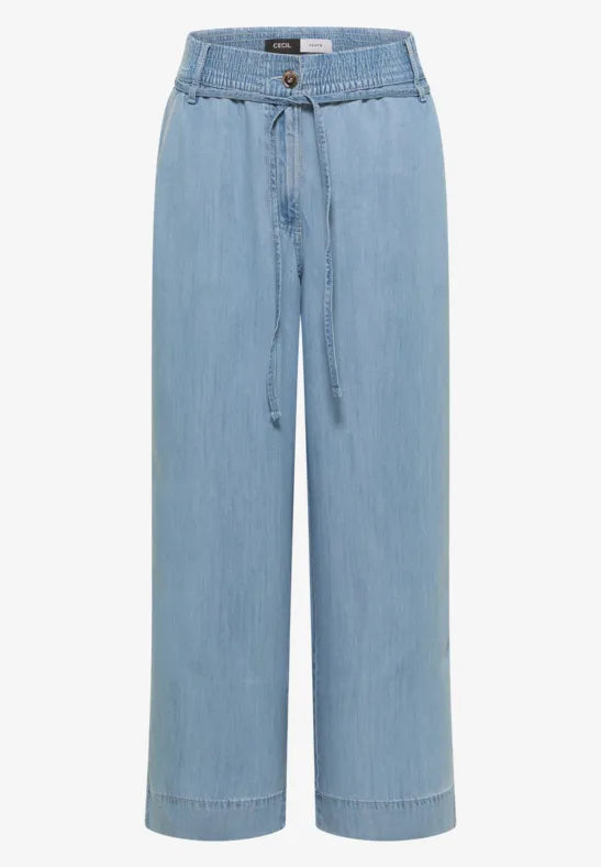 CECIL Neele Tencel Trousers | Light Blue 380998