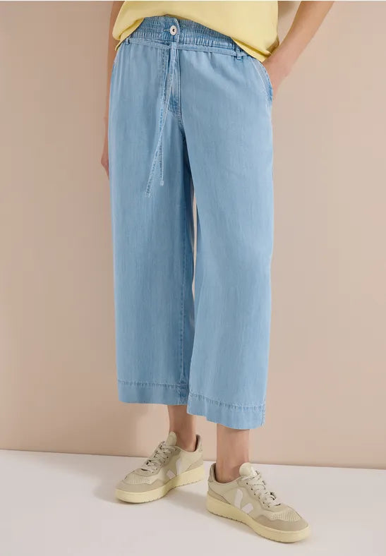 CECIL Neele Tencel Trousers | Light Blue 380998