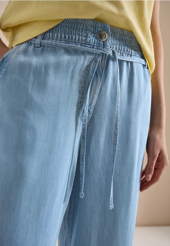 CECIL Neele Tencel Trousers | Light Blue 380998