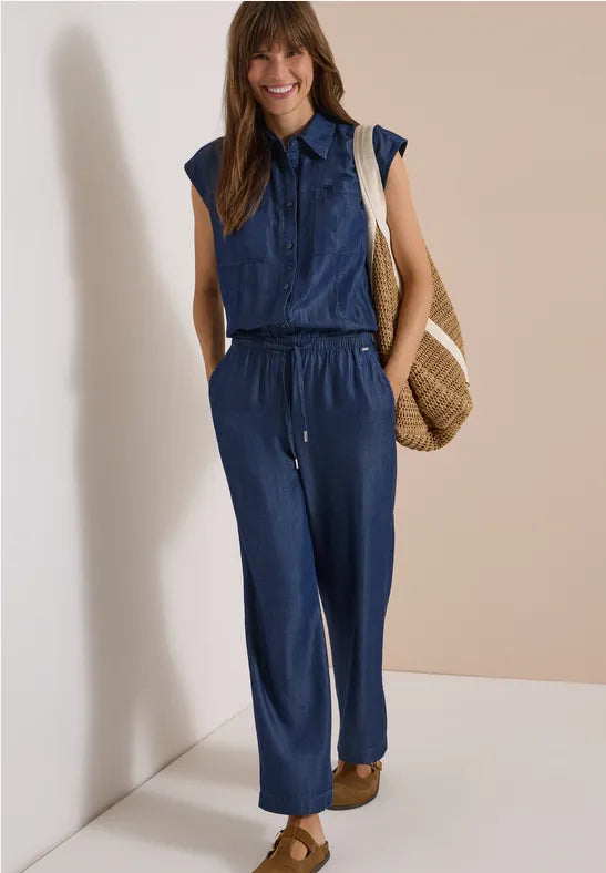 CECIL Wide Leg Jumpsuit | Dark Blue 381347 28