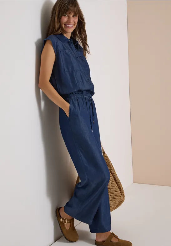CECIL Wide Leg Jumpsuit | Dark Blue 381347 28