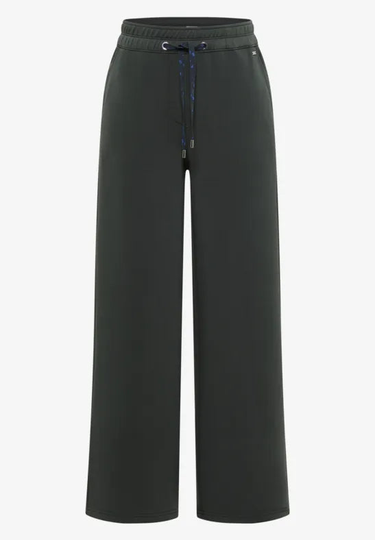 Cecil Neele Silk Touch High Waist Loose Fit Trousers | Olive 381391