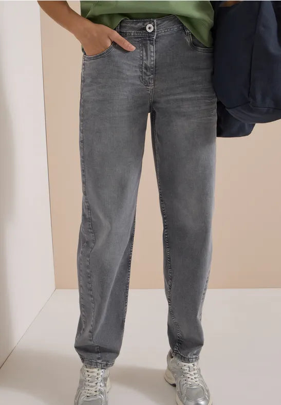CECIL Scarlett Barrel Jeans | Grey 381506