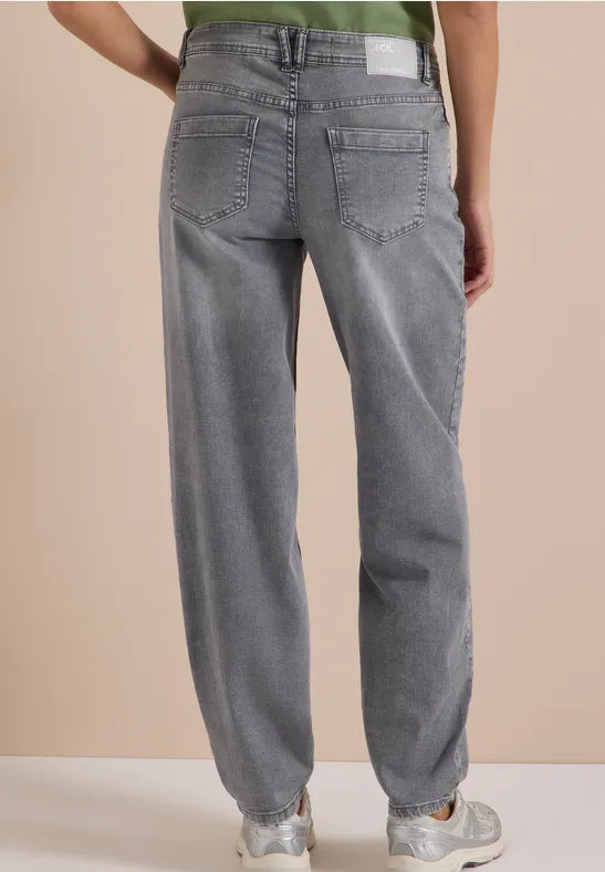 CECIL Scarlett Barrel Jeans | Grey 381506