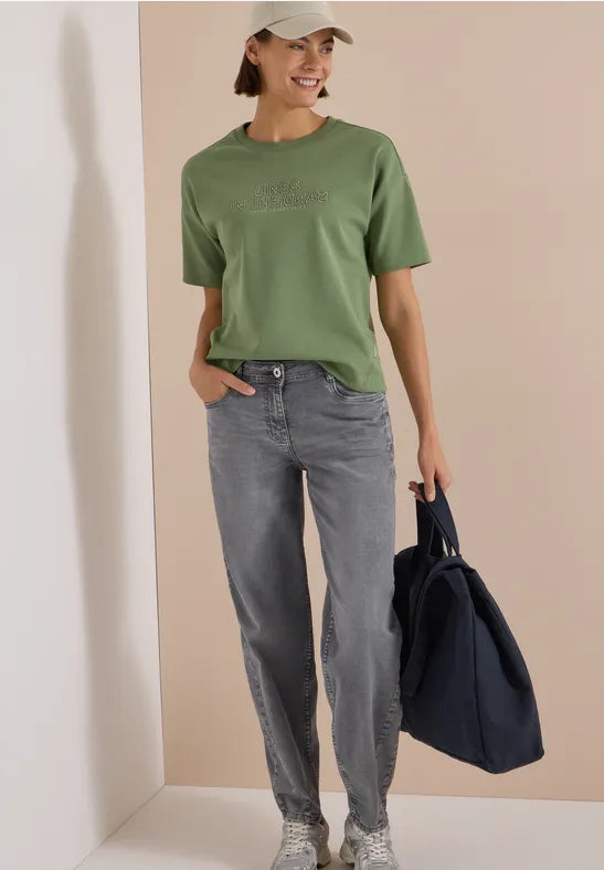 CECIL Scarlett Barrel Jeans | Grey 381506