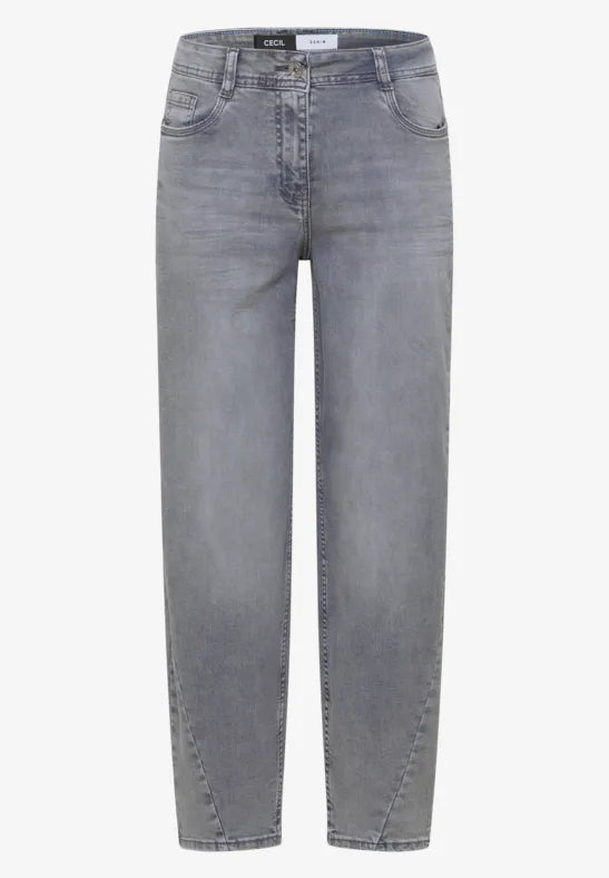 CECIL Scarlett Barrel Jeans | Grey 381506