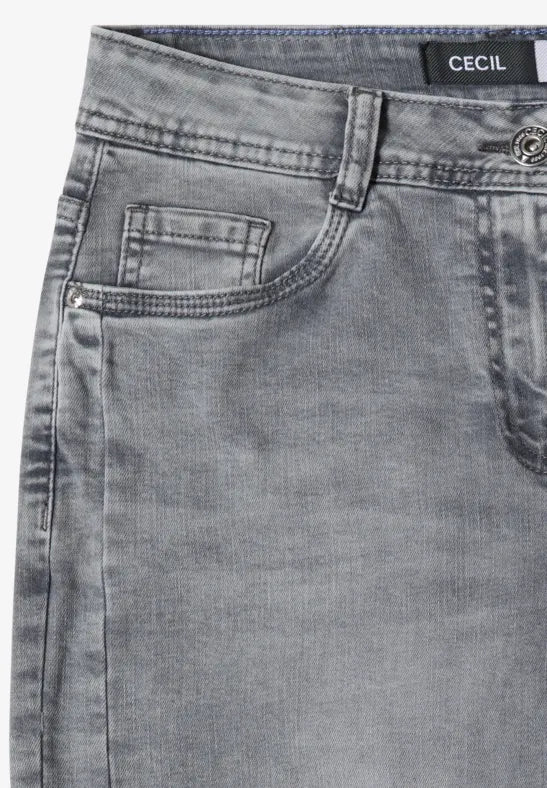 CECIL Scarlett Barrel Jeans | Grey 381506