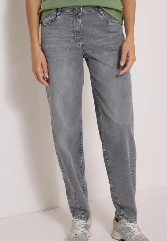 CECIL Scarlett Barrel Jeans | Grey 381506