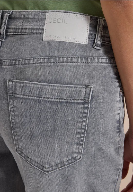 CECIL Scarlett Barrel Jeans | Grey 381506